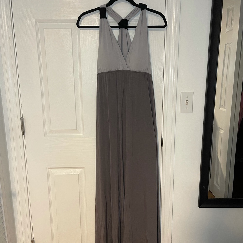 Planet Gold Sleeveless grey maxi dress